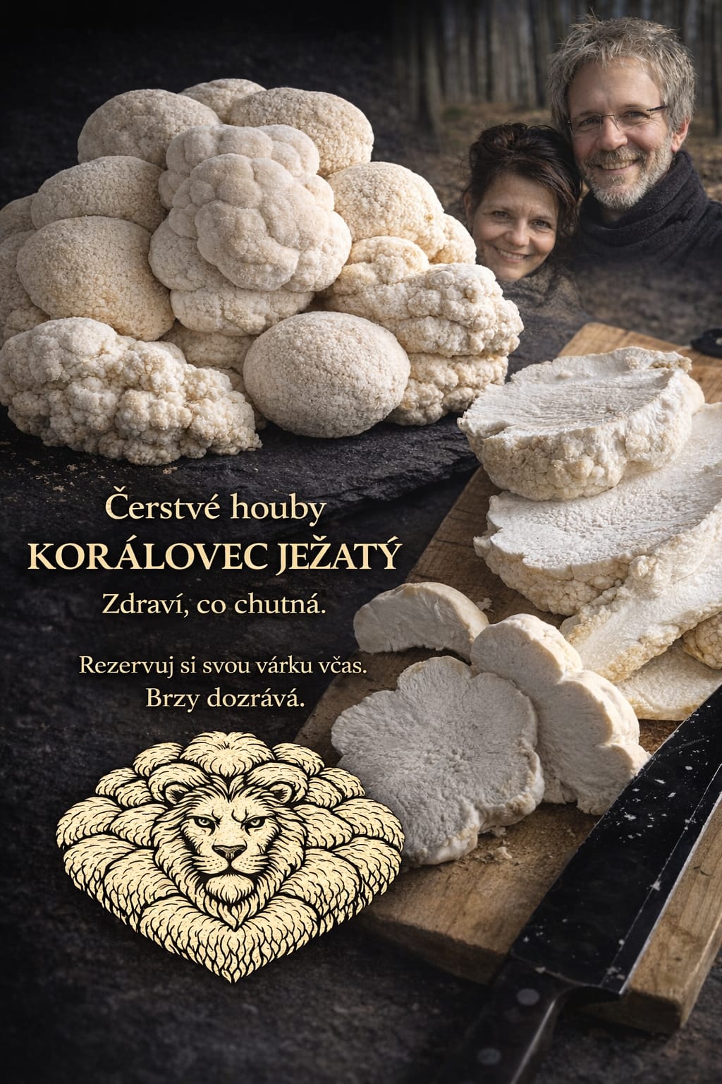 Korálovec ježatý (Hericium erinaceus) - čerstvé plodnice